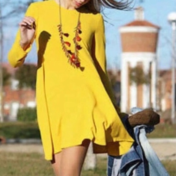 Zara Dresses & Skirts - ZARA | Long Sleeve Mini Dress Size L